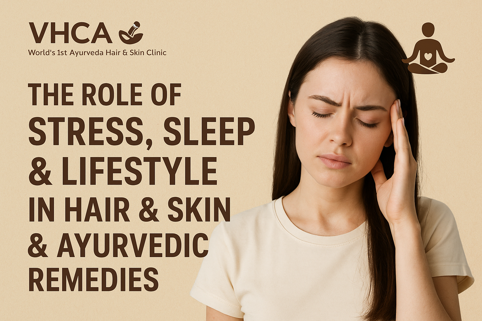 The Role of Stress, Sleep & Lifestyle in Hair & Skin — and Ayurvedic Remedies